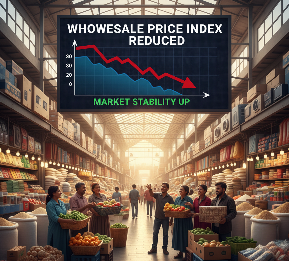 Whole sale price index has reduced